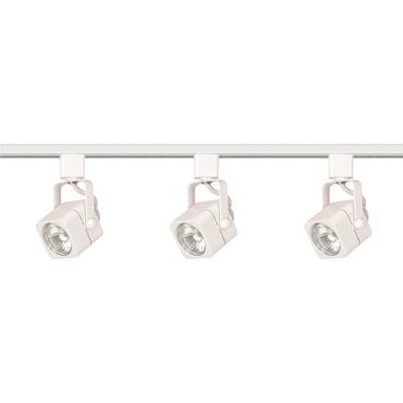 Square 4IN MR16 120V 3 Head Track Light Kit | Satco at Lightology Square 4IN MR16 120V 3 Head Track Light Kit