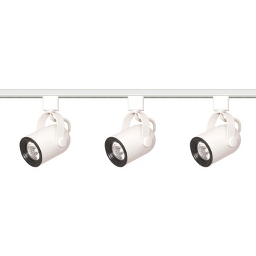Round Back 4IN MR16 GU10 120V 3-Light Track Light Kit | Satco at Lightology Round Back 4IN MR16 GU10 120V 3-Light Track Light Kit