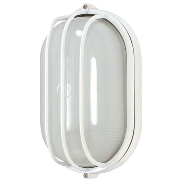Oval Caged Outdoor Wall Light | Satco at Lightology Oval Caged Outdoor Wall Light