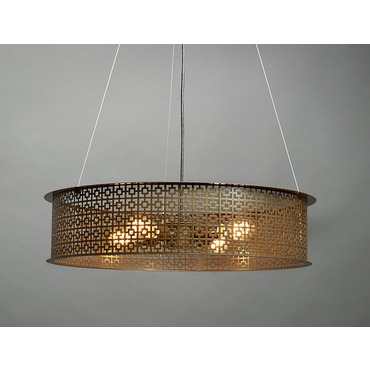 Clarus Exposed Geometric Cutout Drum Pendant