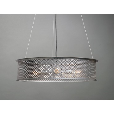 Clarus Exposed Quatrefoil Cutout Drum Pendant
