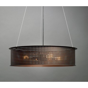 Clarus Exposed Square Cutout Drum Pendant