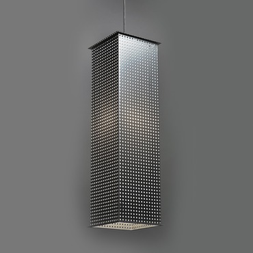 Clarus Long LED Square Shade Square Cutout Pendant | UltraLights at Lightology Clarus Long LED Square Shade Square Cutout Pendant