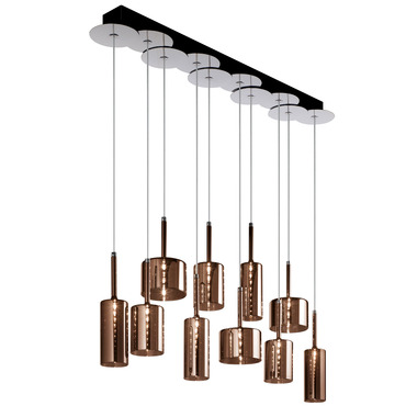 Spillray Linear Multi-Light Suspension | Axolight at Lightology Spillray Linear Multi-Light Suspension