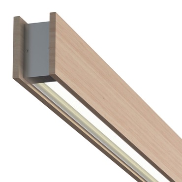 Glide Wood Up/Down Center Feed Linear Suspension | PureEdge Lighting at Lightology Glide Wood Up/Down Center Feed Linear Suspension