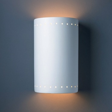 Perforated Cylinder Wall Sconce | Justice Design at Lightology Perforated Cylinder Wall Sconce