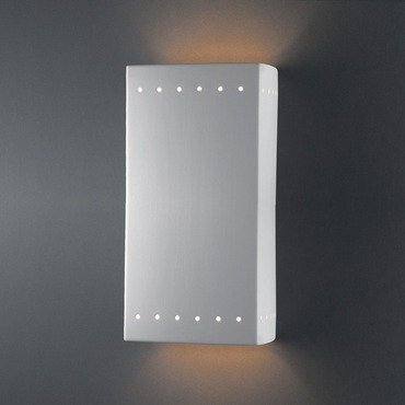 Perforated Rectangle Wall Sconce | Justice Design at Lightology Perforated Rectangle Wall Sconce