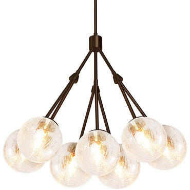 Stilt Crackle Chandelier | Stone Lighting at Lightology Stilt Crackle Chandelier