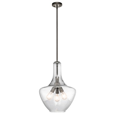 Everly 3-Light Bell Pendant | Kichler at Lightology Everly 3-Light Bell Pendant