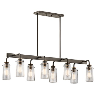 Braelyn Linear 8 Light Chandelier | Kichler at Lightology Braelyn Linear 8 Light Chandelier