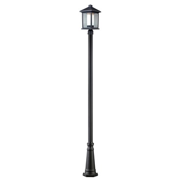 Mesa Outdoor Post Light with Round Post/Hexagon Base