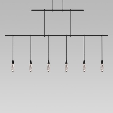 Suspenders Linear Two Tier Pendant with Teardrops