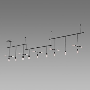 Suspenders 3-Bar 19-Light Pendant w/ Chicklet Shades