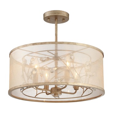 Saras Jewel Ceiling Semi Flush Light | Minka Lavery at Lightology Saras Jewel Ceiling Semi Flush Light