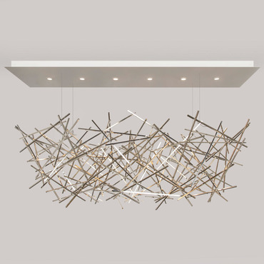 Criss Cross Linear Chandelier | Ridgely Studio Works at Lightology Criss Cross Linear Chandelier