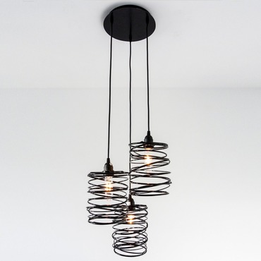 Spiral Nest Cascading Pendant | Ridgely Studio Works at Lightology Spiral Nest Cascading Pendant