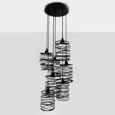 Spiral Nest Cascading Pendant | Ridgely Studio Works at Lightology Spiral Nest Cascading Pendant