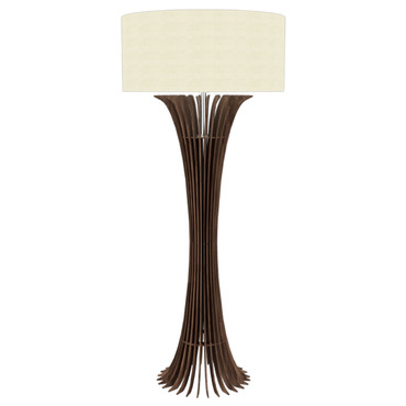 Stecche Di Legno Curved Floor Lamp | Accord Iluminacao at Lightology Stecche Di Legno Curved Floor Lamp