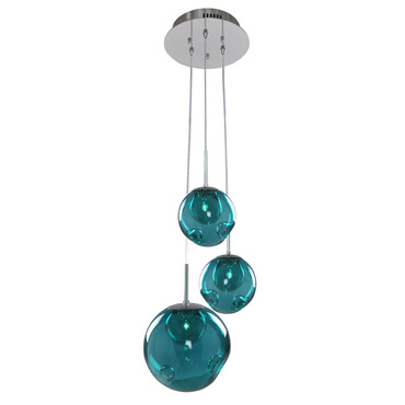 Meteor Round Multi Light Pendant | Kalco at Lightology Meteor Round Multi Light Pendant