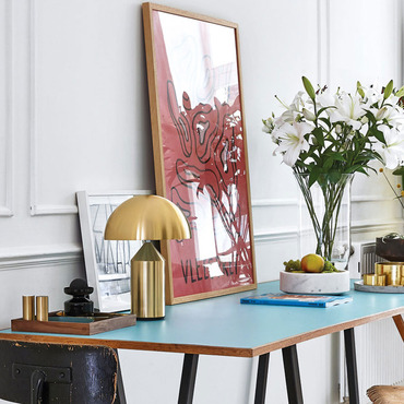 Atollo Gold Metal Table Lamp | Oluce Srl at Lightology Atollo Gold Metal Table Lamp