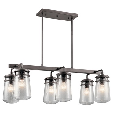 Lyndon Outdoor Linear Chandelier | Kichler at Lightology Lyndon Outdoor Linear Chandelier