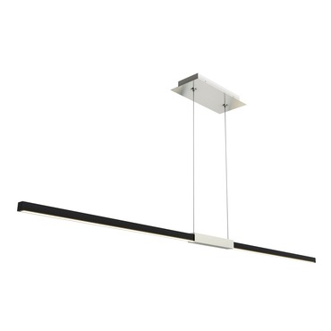 Modern Linear Suspension Lighting Lightology Tie Stix Metal Center Feed Suspension