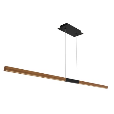 Tie Stix Wood Warm Dim Center Feed Suspension | PureEdge Lighting at Lightology Tie Stix Wood Warm Dim Center Feed Suspension