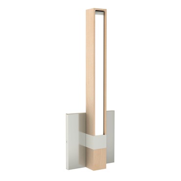 Tie Stix Wood Vertical Fixed Warm Dim Wall Light | PureEdge Lighting at Lightology Tie Stix Wood Vertical Fixed Warm Dim Wall Light