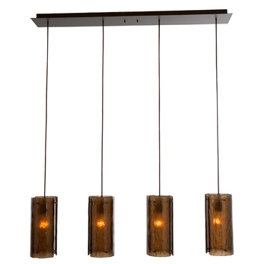 Textured Glass Linear Multi Light Pendant | Hammerton Studio at Lightology Textured Glass Linear Multi Light Pendant