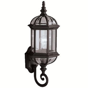 Barrie Outdoor Bottom Mount Scroll Wall Light | Kichler at Lightology Barrie Outdoor Bottom Mount Scroll Wall Light
