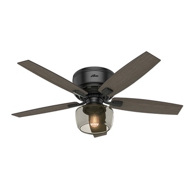 Bennett 52 Inch Low Profile Ceiling Fan with Light | Hunter Fan at Lightology Bennett 52 Inch Low Profile Ceiling Fan with Light