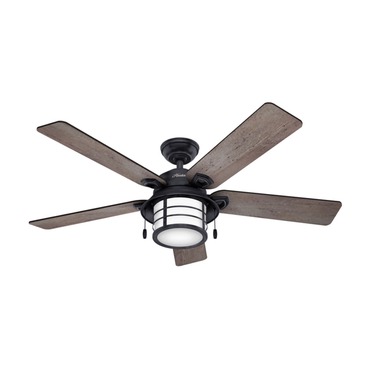 Key Biscayne Outdoor Ceiling Fan with Light | Hunter Fan at Lightology Key Biscayne Outdoor Ceiling Fan with Light