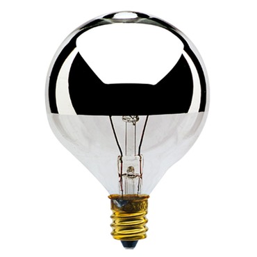 G16.5 Candelabra Base Half Chrome 25W 120V