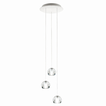 Multispot Beluga Basic Canopy Multi-Light Pendant | Fabbian at Lightology Multispot Beluga Basic Canopy Multi-Light Pendant