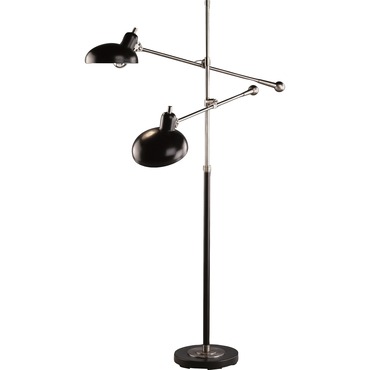 Bruno Adjustable Double Arm Pharmacy Floor Lamp