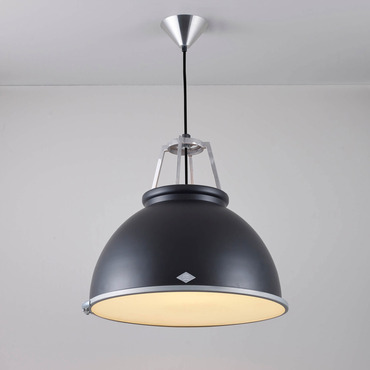 Titan Size 3 Pendant with Etched Glass Diffuser