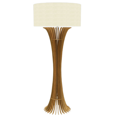Stecche Di Legno Curved Floor Lamp | Accord Iluminacao at Lightology Stecche Di Legno Curved Floor Lamp