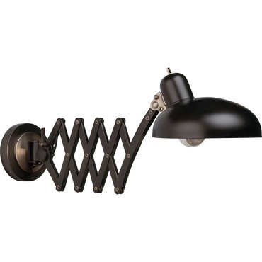 Bruno Scissor Arm Pharmacy Wall Sconce | Robert Abbey at Lightology Bruno Scissor Arm Pharmacy Wall Sconce