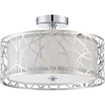 Platinum Abode Semi Flush Ceiling Light | Quoizel at Lightology Platinum Abode Semi Flush Ceiling Light