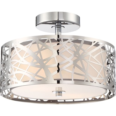 Platinum Abode Semi Flush Ceiling Light | Quoizel at Lightology Platinum Abode Semi Flush Ceiling Light
