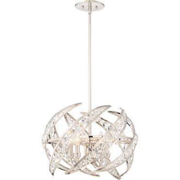 Platinum Crescent Pendant | Quoizel at Lightology Platinum Crescent Pendant