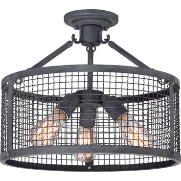 Wilder Ceiling Semi Flush Light | Quoizel at Lightology Wilder Ceiling Semi Flush Light
