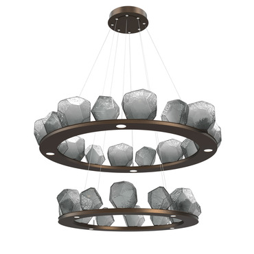 Gem Two Ring Chandelier | Hammerton Studio at Lightology Gem Two Ring Chandelier