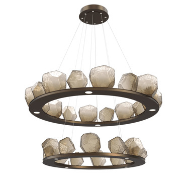Gem Two Ring Chandelier | Hammerton Studio at Lightology Gem Two Ring Chandelier