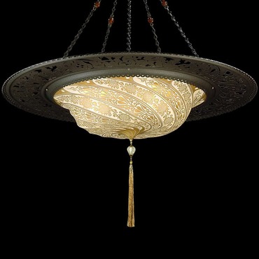 Scudo Saraceno Glass Ring Pendant | Venetian Designs at Lightology Scudo Saraceno Glass Ring Pendant