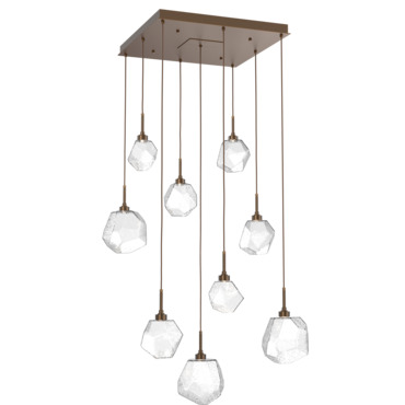 Gem Square Multi Light Pendant | Hammerton Studio at Lightology Gem Square Multi Light Pendant