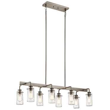 Braelyn Linear 8 Light Chandelier | Kichler at Lightology Braelyn Linear 8 Light Chandelier