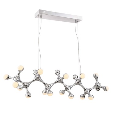 Molecule Linear Island Chandelier | Zeev Lighting at Lightology Molecule Linear Island Chandelier