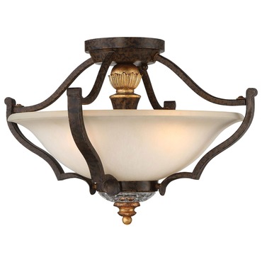 Chateau Nobles Semi Flush Ceiling Light | Metropolitan Lighting at Lightology Chateau Nobles Semi Flush Ceiling Light