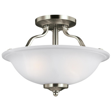 Emmons Semi Flush Ceiling Light Fixture | Generation Lighting at Lightology Emmons Semi Flush Ceiling Light Fixture
